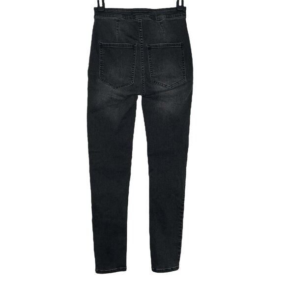 Free People Womens High Waist Jeans Size 27 Lace Up Front Skinny 61855-16515125 - Picture 4 of 7